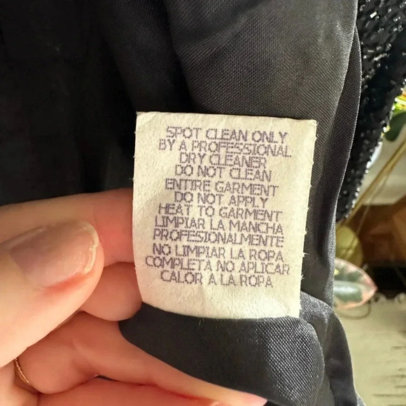 Vintage Evening Cocktail Hand Beaded Black Womens Wrap Blouse Top. Size Medium. - Picture 12 of 12